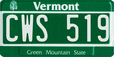 VT license plate CWS519