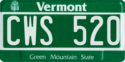 VT license plate CWS520