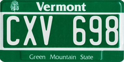 VT license plate CXV698