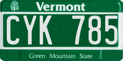 VT license plate CYK785