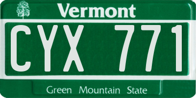 VT license plate CYX771