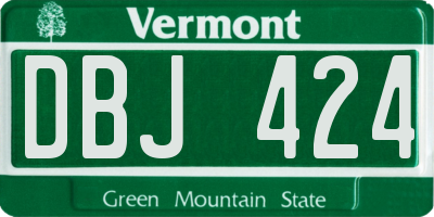 VT license plate DBJ424