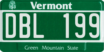 VT license plate DBL199