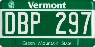 VT license plate DBP297