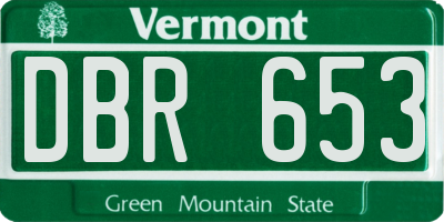 VT license plate DBR653