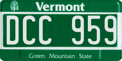 VT license plate DCC959