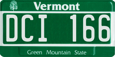 VT license plate DCI166