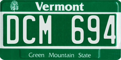 VT license plate DCM694