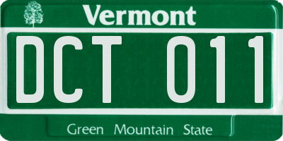 VT license plate DCT011