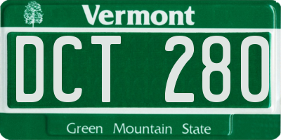 VT license plate DCT280