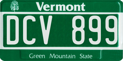 VT license plate DCV899