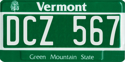 VT license plate DCZ567