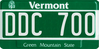 VT license plate DDC700