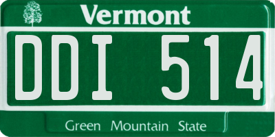 VT license plate DDI514