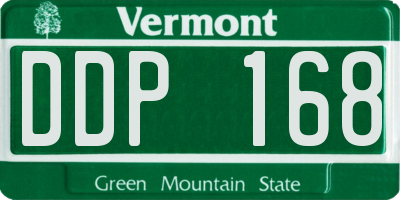 VT license plate DDP168