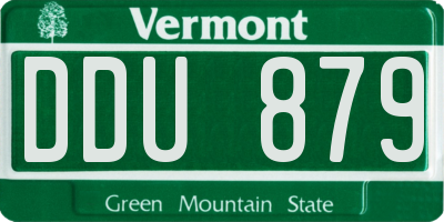 VT license plate DDU879