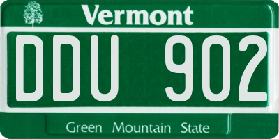 VT license plate DDU902