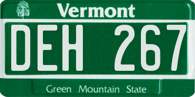 VT license plate DEH267