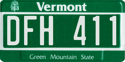 VT license plate DFH411