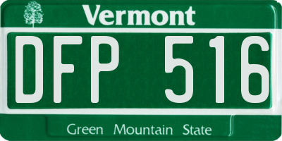 VT license plate DFP516