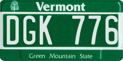 VT license plate DGK776