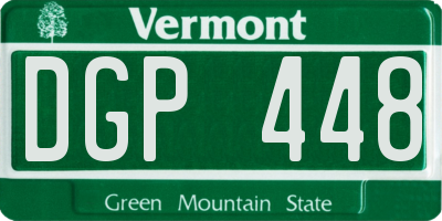 VT license plate DGP448