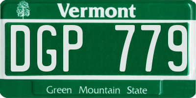 VT license plate DGP779