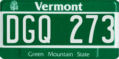 VT license plate DGQ273