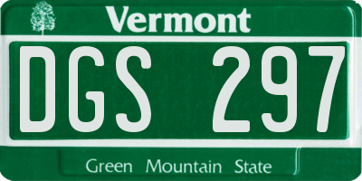 VT license plate DGS297