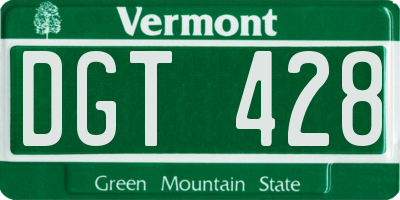 VT license plate DGT428