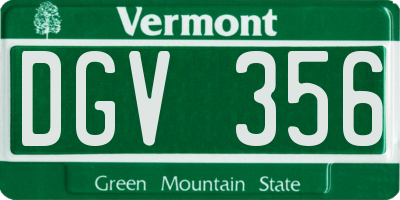 VT license plate DGV356