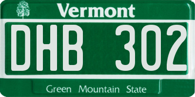VT license plate DHB302