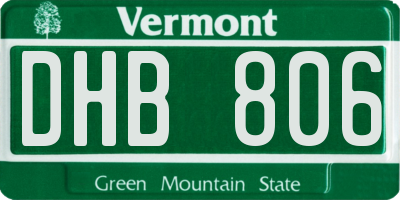 VT license plate DHB806