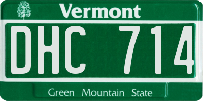 VT license plate DHC714