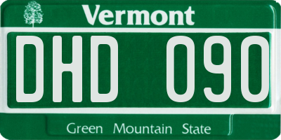 VT license plate DHD090