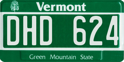 VT license plate DHD624