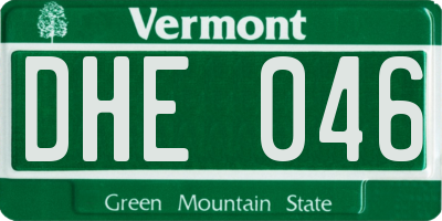VT license plate DHE046