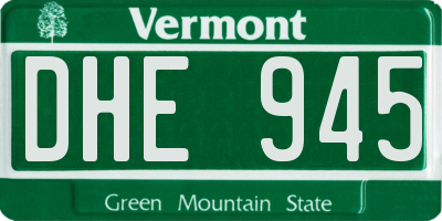 VT license plate DHE945