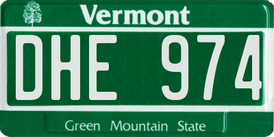 VT license plate DHE974