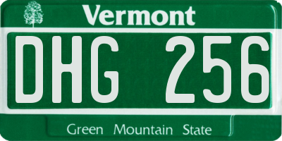 VT license plate DHG256