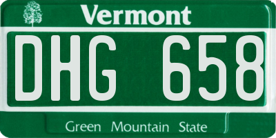 VT license plate DHG658