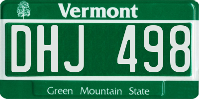 VT license plate DHJ498