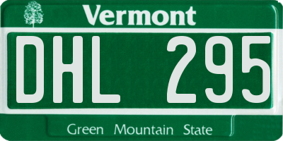 VT license plate DHL295