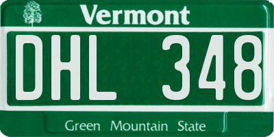 VT license plate DHL348