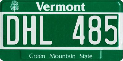 VT license plate DHL485