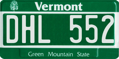 VT license plate DHL552