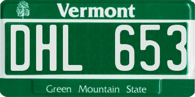 VT license plate DHL653