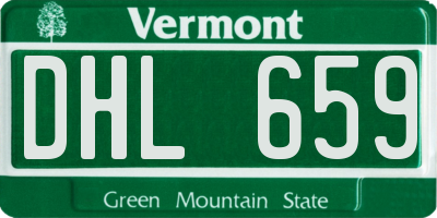 VT license plate DHL659