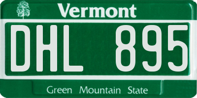 VT license plate DHL895