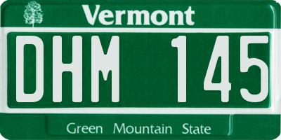VT license plate DHM145